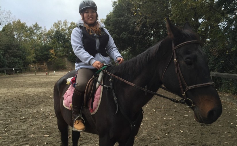 乗馬を初めて体験される方のレッスンを行いました　（ 愛知県名古屋市／Ｓ様）
