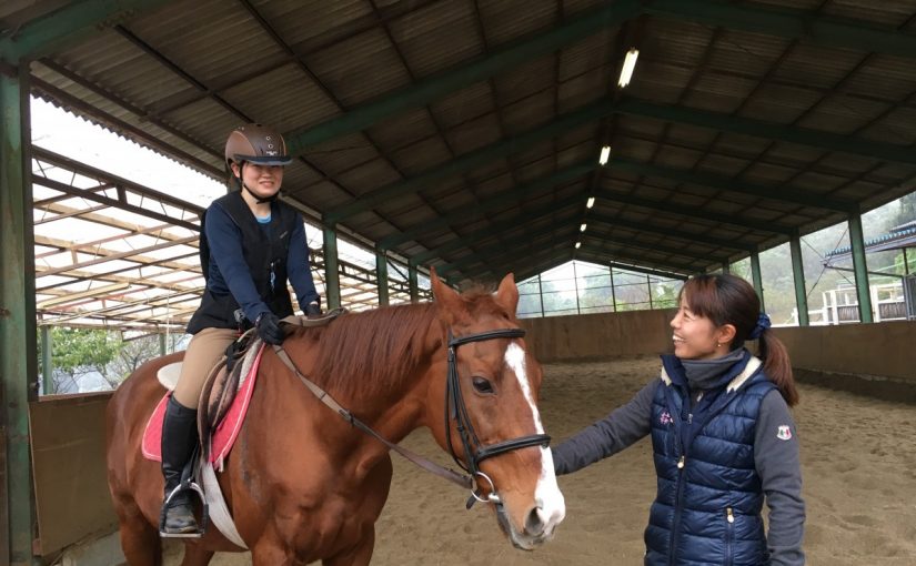 愛知県豊田市の乗馬クラブの日々～ビギナークラスに（速歩レッスン）お邪魔しました（豊田市／H様）